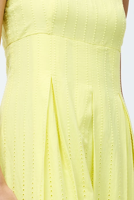BRODERIE STRAP DRESS M SS25 SZ18 LEMON GELATO 4