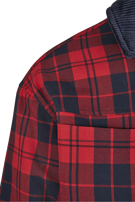 SOUTHPOLE CHECK FLANNEL SHERPA JACKET RED 8