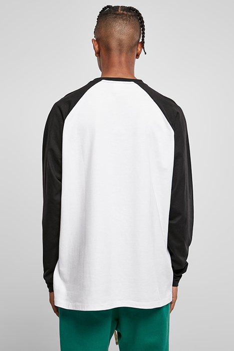 ORGANIC OVERSIZED RAGLAN LONGSLEEVE WHITE/BLACK 2