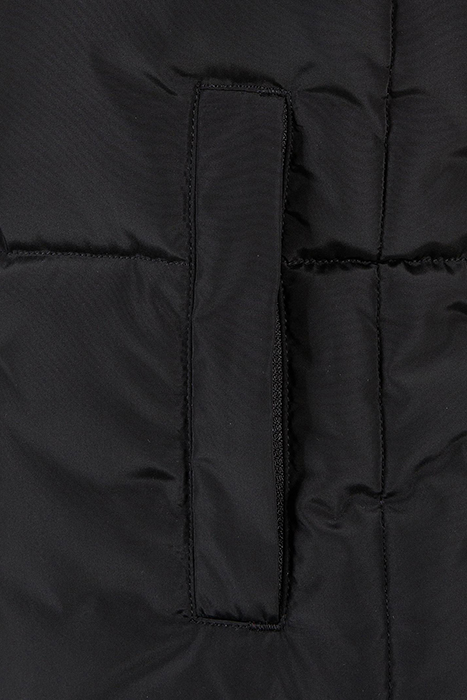 LADIES REVERSIBLE CROPPED PUFFER VEST BLACK/REALVIOLET 10