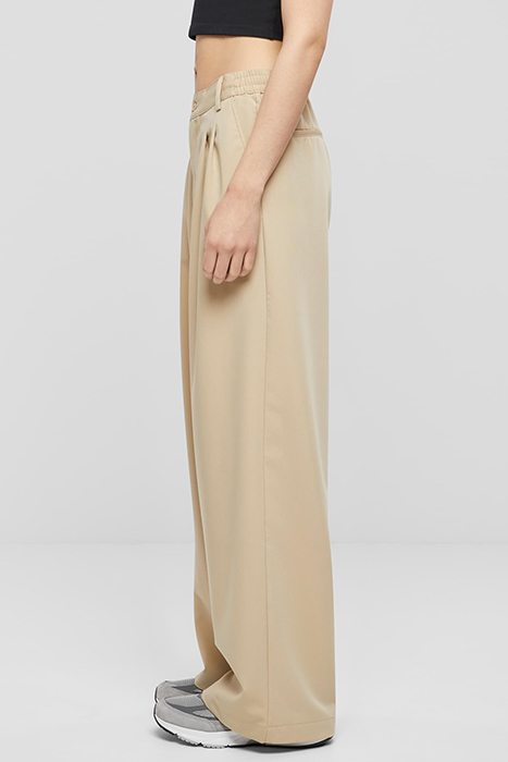 LADIES ULTRA WIDE PLEAT-FRONT PANTS WETSAND 6