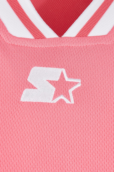 LADIES STARTER CROPPED MESH JERSEY PINKGRAPEFRUIT/WHITE 10