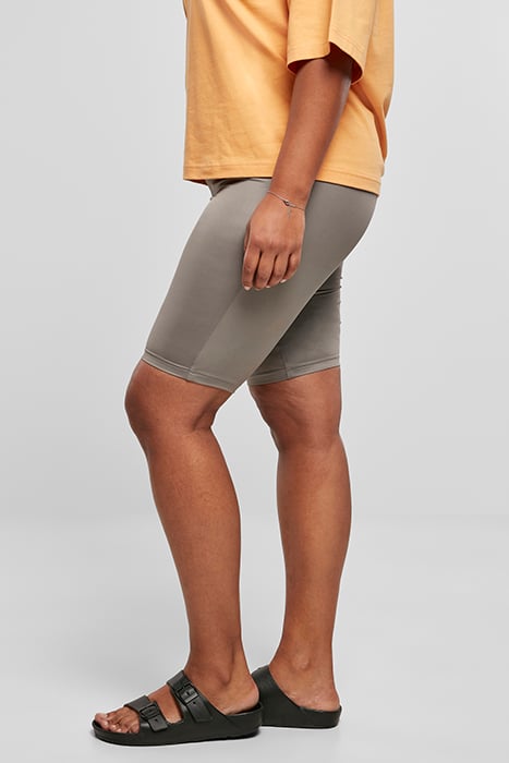 LADIES SYNTHETIC LEATHER CYCLE SHORTS ASPHALT 6