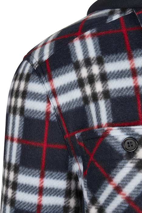 HOODED POLAR FLEECE OVERSHIRT MIDNIGHTNAVY/RED 9