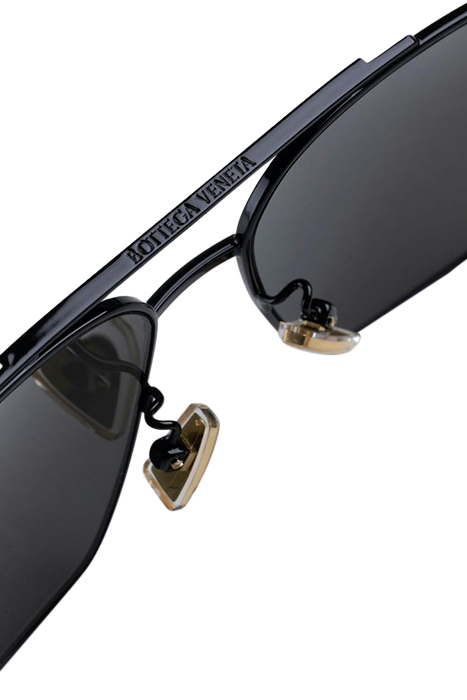 BOTTEGA VENETA – UNISEX PILOT SQUARE FRAME SUNGLASSES BLACK 5