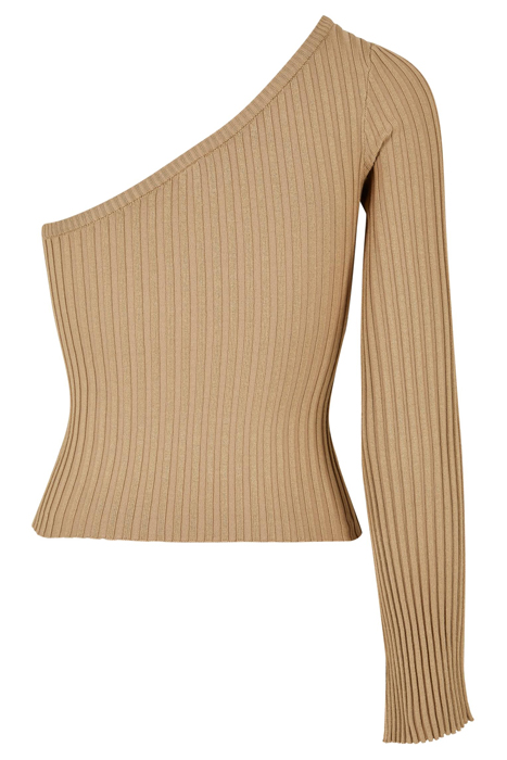 LADIES SHORT RIB KNIT ONE SLEEVE SWEATER UNIONBEIGE 4