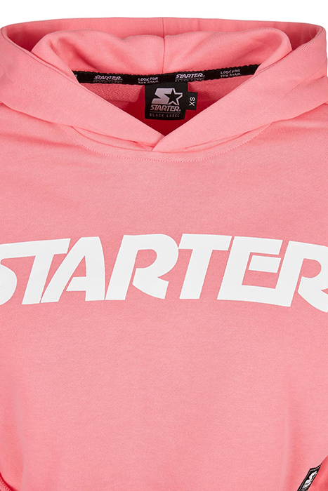LADIES STARTER CROPPED HOODY PINKGRAPEFRUIT 10