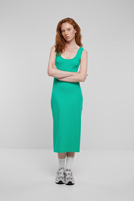 LADIES RIB TOP DRESS FERNGREEN 5