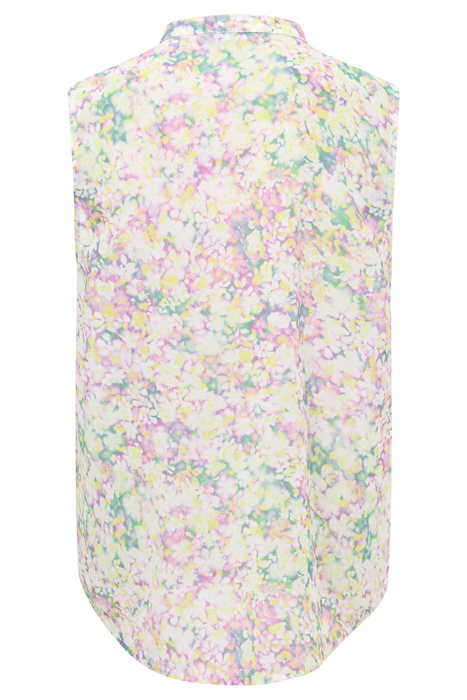 DONNA RUFFLE SLEEVELESS TOP STRAWBERRY SHAKE M 2