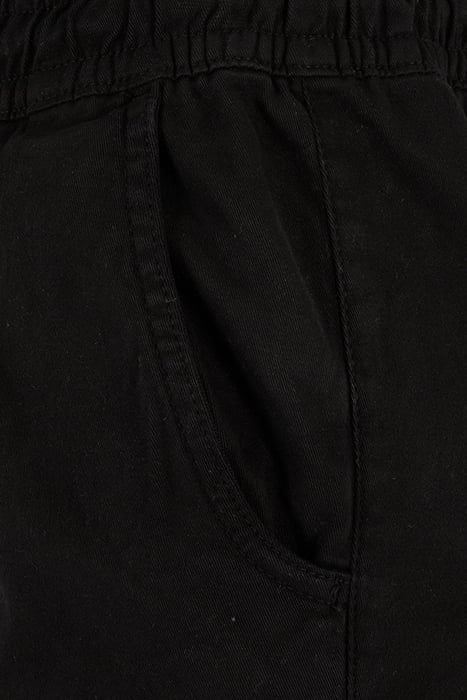 LADIES HIGH WAIST TWILL CARGO PANTS BLACK 8