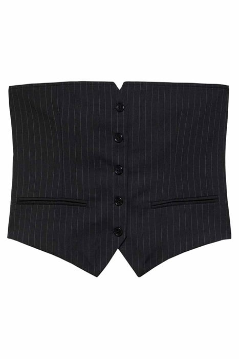 PINSTRIPE TOP BLACK by Catwalk Junkie