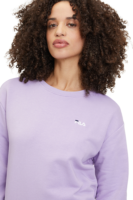 BANTIN SLIGHTLY CROPPED CREW SWEAT VIOLA 7