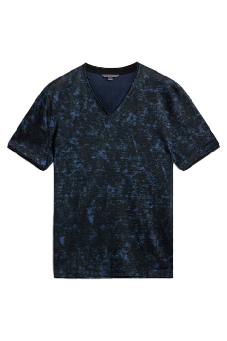 WOOSTER SLIM FIT SS LINENV-NECK MIDNIGHT 2