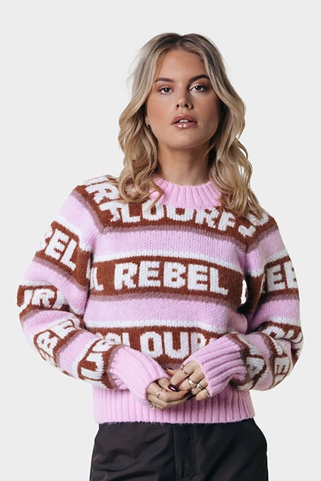 XIMENIA CR INTARSIA KNITTED SWEATER MULTICOLOR 1