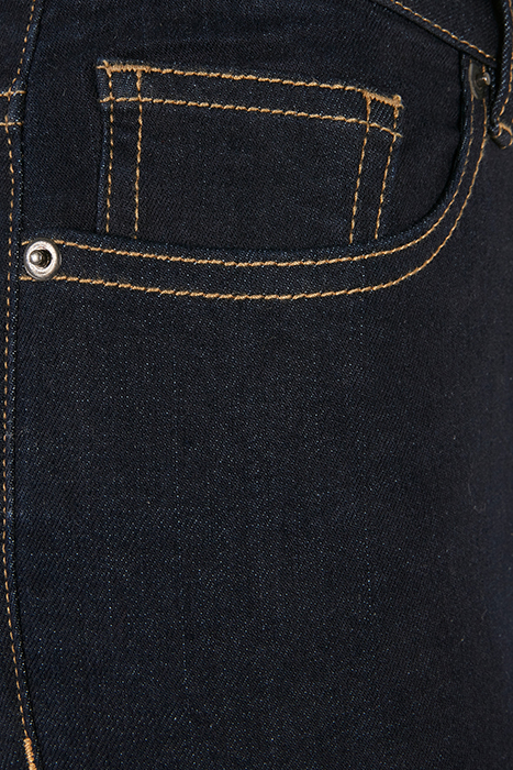 LADIES ORGANIC HIGH WAIST SKINNY JEANS DARKBLUE RAW 8