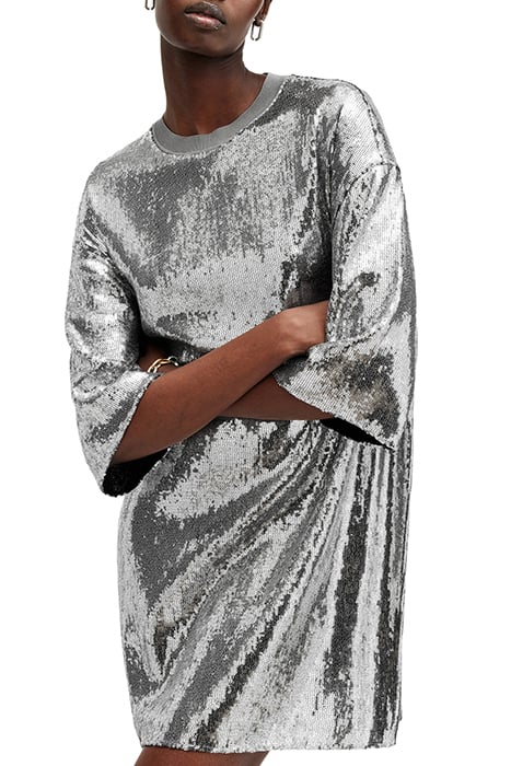 OPAL LOGO DRESS SILVER/BLACK 6