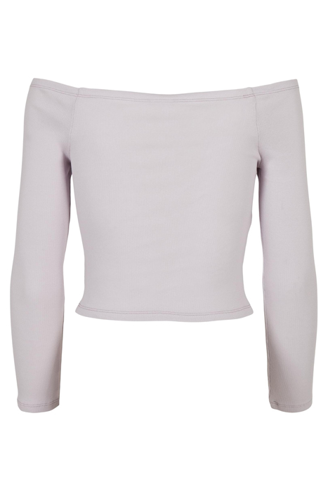 LADIES OFF SHOULDER RIB LONGSLEEVE SOFTLILAC 5