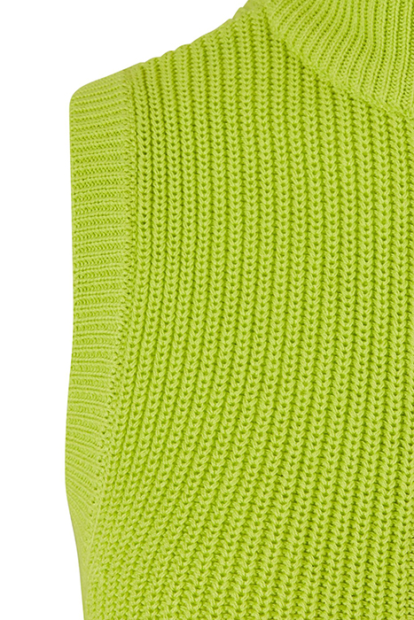 LADIES SHORT KNIT VEST FROZENYELLOW 9