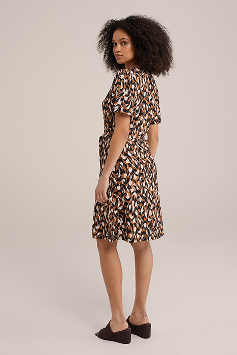 DRESS MIDI RUST BROWN 3