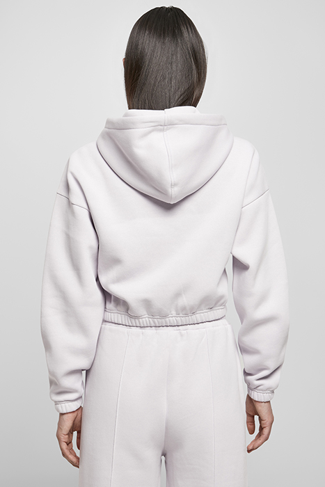 LADIES SHORT OVERSIZED SWEAT HOODY SOFTLILAC 2