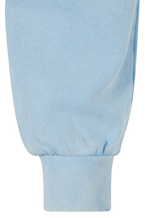 LADIES CROPPED FLOWER EMBROIDERY TERRY CREWNECK BALTICBLUE 10