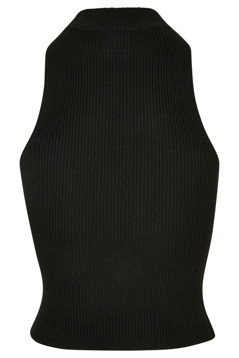 LADIES SHORT RIB KNIT TURTLENECK TOP BLACK 5