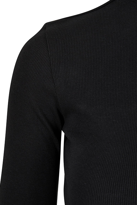 LADIES RIB BACK CUT OUT LONGSLEEVE BLACK 9
