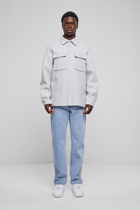 PLAIN OVERSHIRT LIGHTASPHALT 3