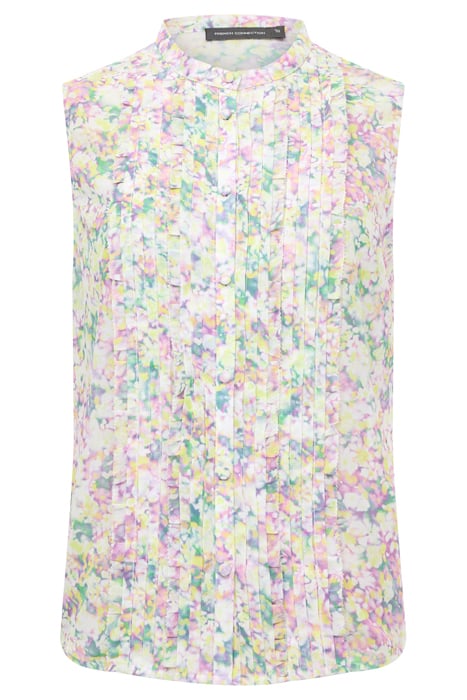 DONNA RUFFLE SLEEVELESS TOP SZ18 STRAWB SHAKE ML 1