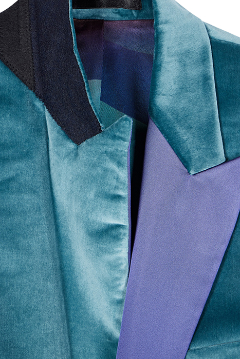 MENS TAILORED FIT 2 BTN JACKET GREYISH BLUE 4