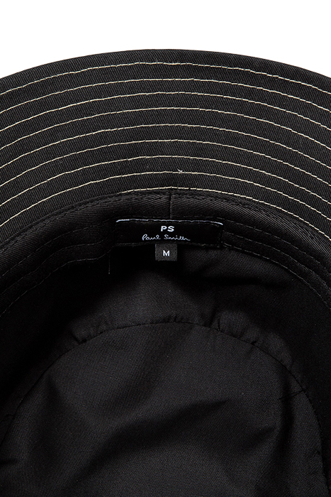 MEN HAT BUCKET HAPPY BLACK 4