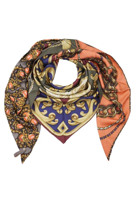 SILK SCARF ST. TROPEZ CLASSIC PATCHWORK MULTICOLOR 4