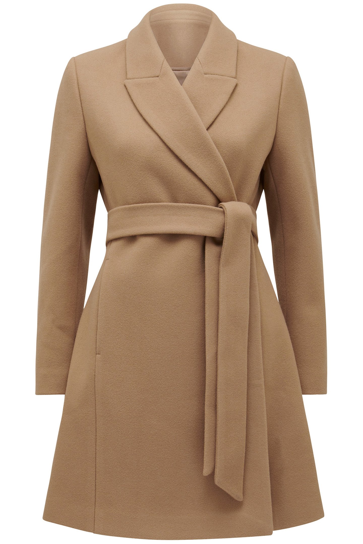 JENNY FIT AND FLARED COAT CAMEL 4