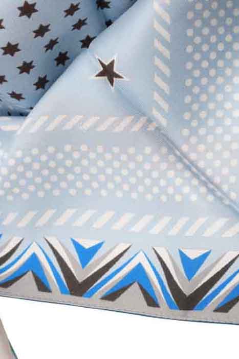 SILK SCARF ST. TROPEZ LIGHTBLUE PATCHWORK 4