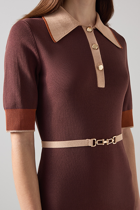ROSEY CHAIN SHIRT DRESS BROWN 5