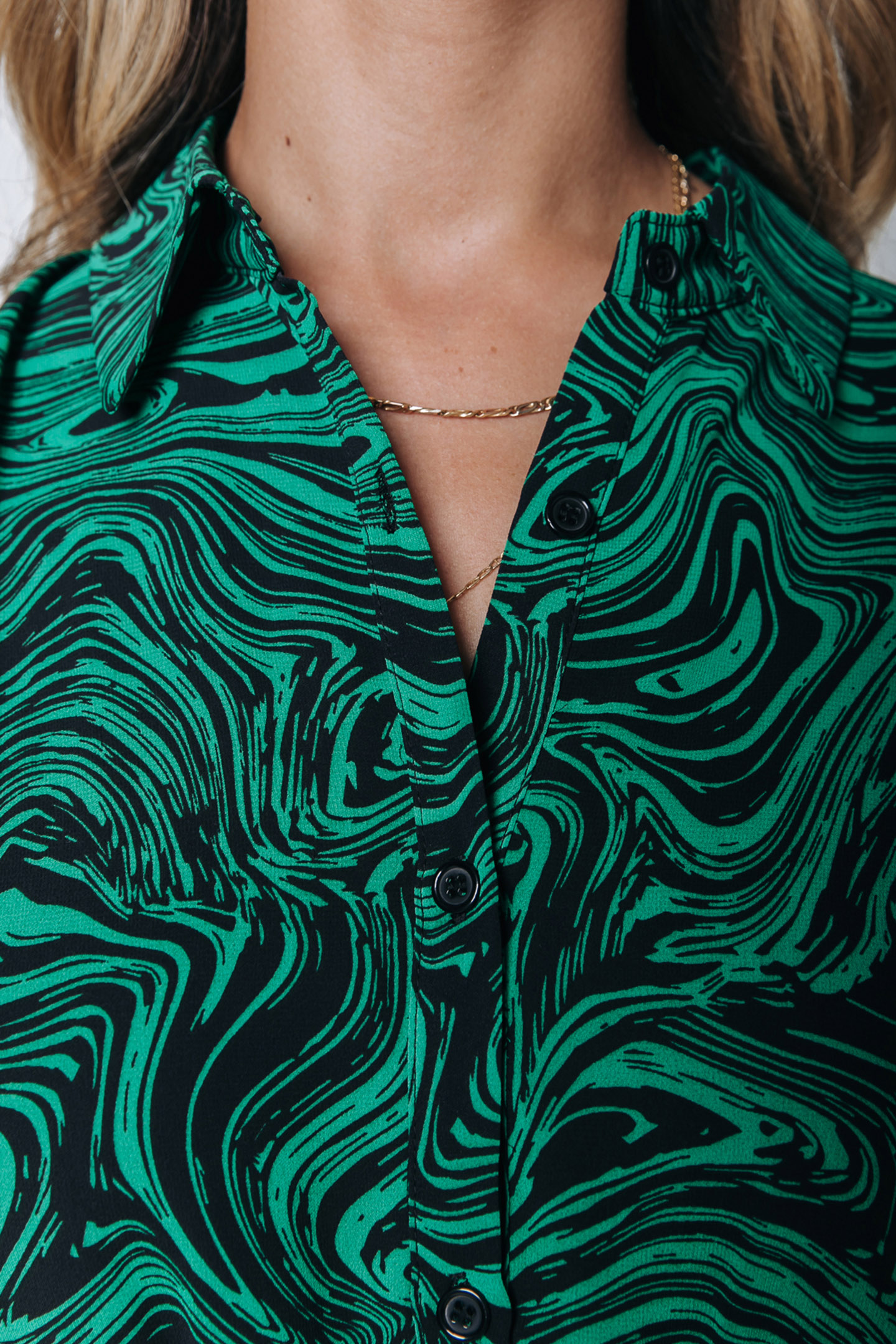 SACHA LIQUID PAINT MINI RUFFLE DRESS GREEN 6