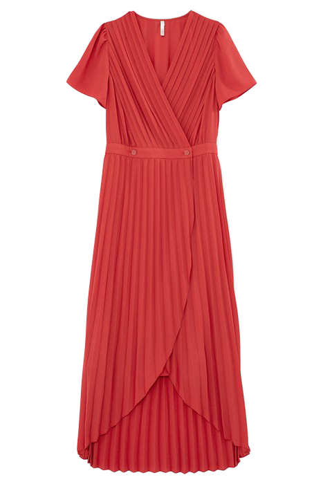 CANDY FLASH PLEATED LONG WRAP DRESS 3
