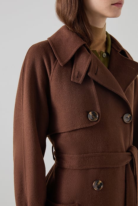 LAWRENCE MIDI TRENCH COAT CHOCOLATE 6