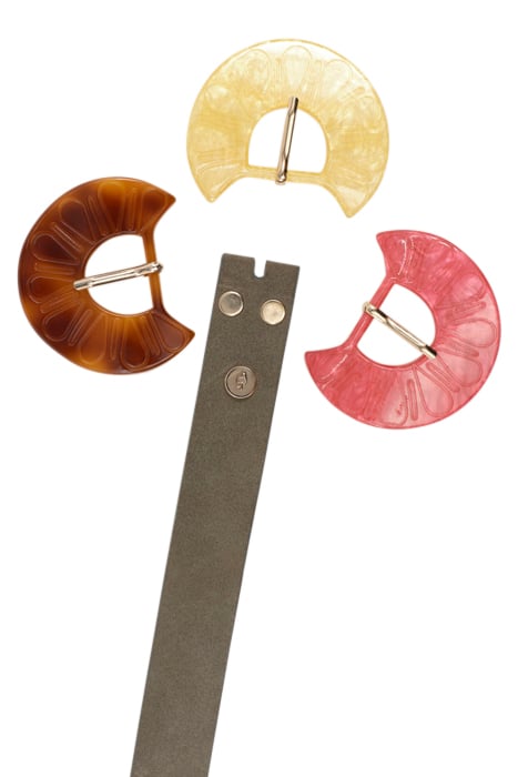 AMAL - DETACHABLE FUCHSIA RESIN BELT BUCKLE 2