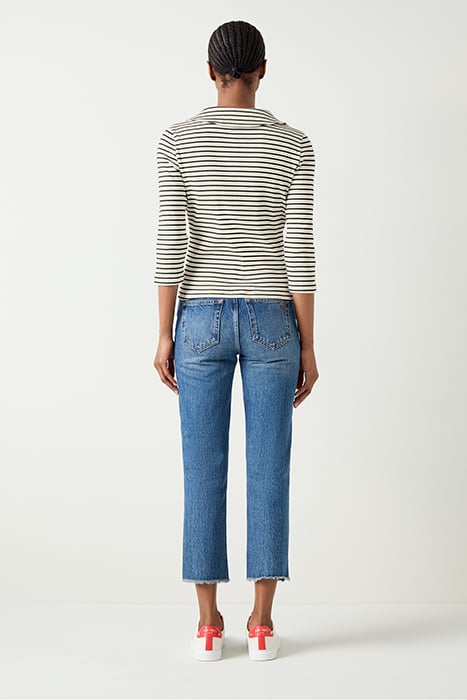 LENA STRIPE LONG-SLEEVED TOP CREAM 2