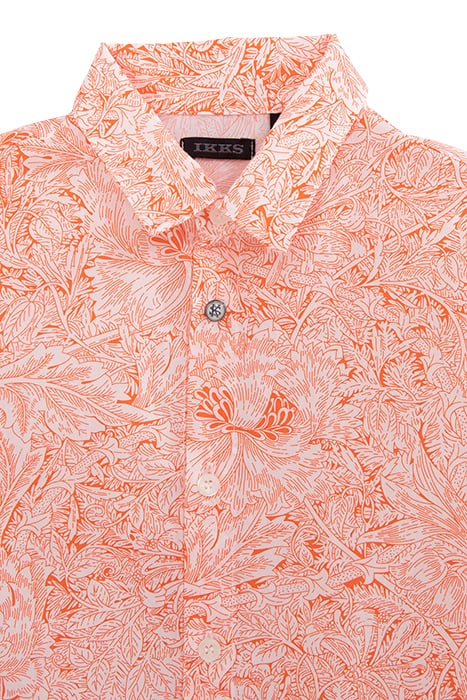 BOYS' ORANGE SHIRT WITH PLANT MOTIF LIBERTY® FABRIC 3