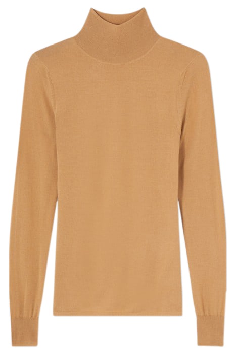 ALLIE ROLL SWEATER CAMEL 4