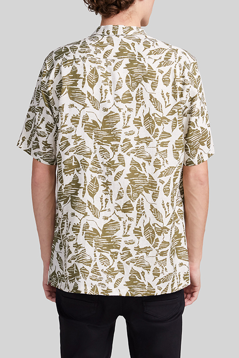 KHAKI REGULAR SHIRT WITH ETHNIC MOTIFS 2