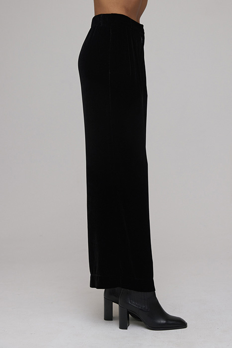 PLEATED WIDE LEG TROUSER BLACK 3