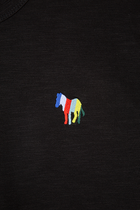 MENS REG FIT SS T-SHIRT ZEB EMB BLACK 2