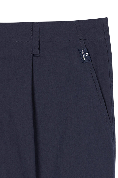 MENS TAPERED FIT PLEAT TROUSER VERY DARK NAVY 4