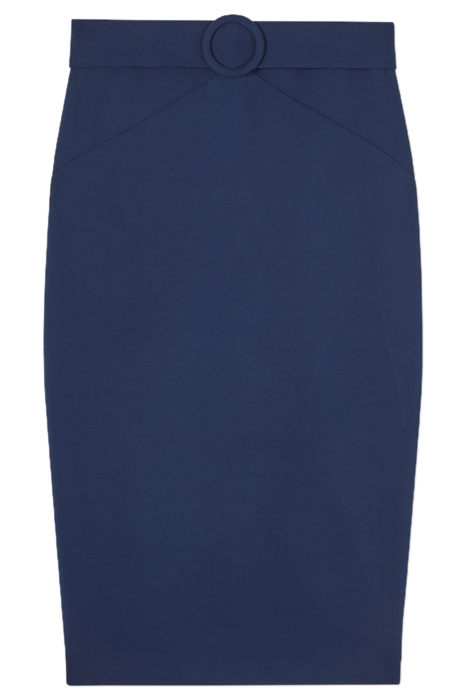 KLAUDIA BELTED MIDI SKIRT NAVY 3