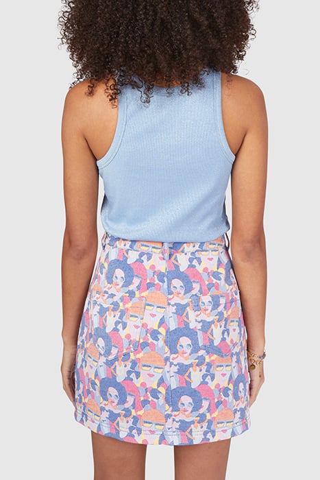 BLUE GLITTERY KNIT VEST TOP 2