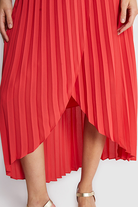 CANDY FLASH PLEATED LONG WRAP DRESS 6