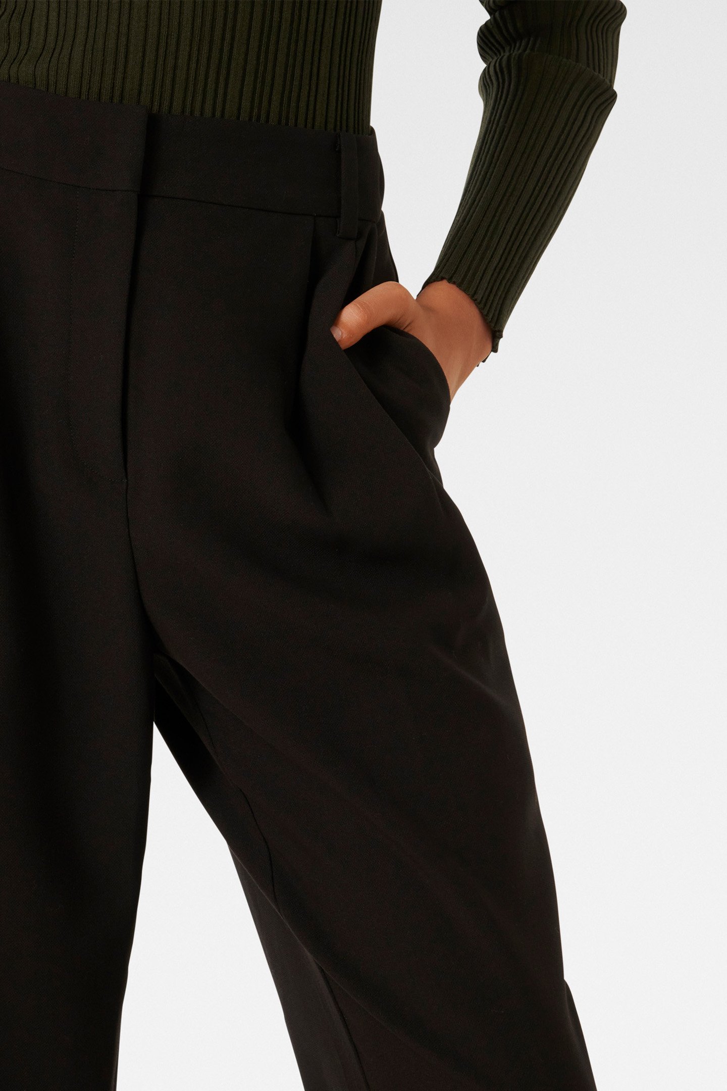 TESSA PETITE STRAIGHT LEG PANTS BLACK 6